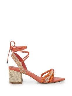 Jessica Simpson Prim Woven Block Heel Sandal In Orange< Sandals