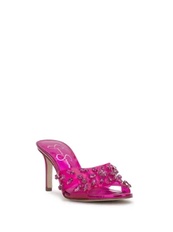 Jessica Simpson Primana Lucite Mule In Pink< Sandals
