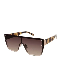 Jessica Simpson Retro 80's Sunglasses In Gold & < Sunglasses