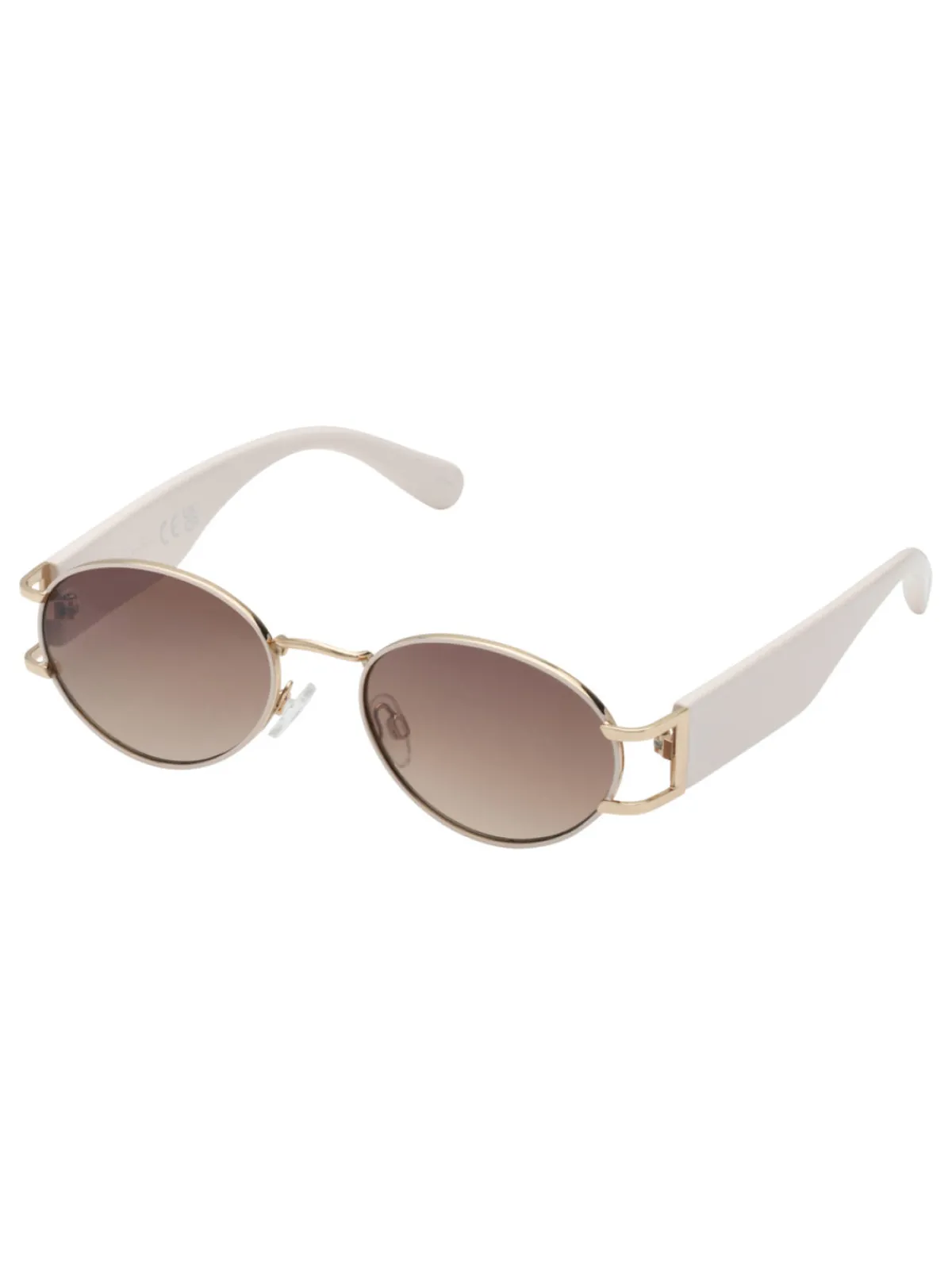 Jessica Simpson Retro Vintage Metal Oval Sunglasses In < Sunglasses