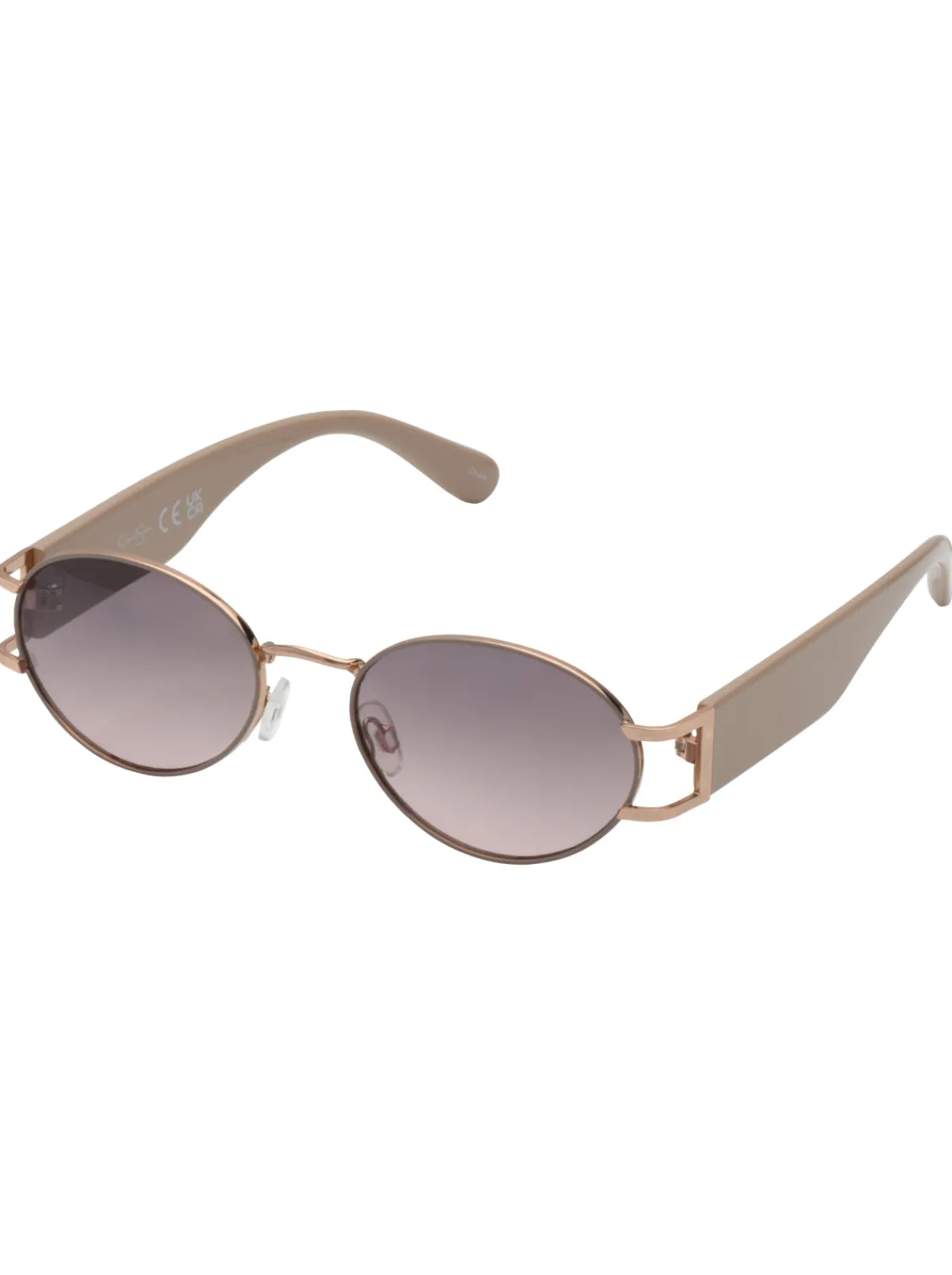 Jessica Simpson Retro Vintage Metal Oval Sunglasses In < Sunglasses