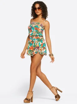 Jessica Simpson Romper Cover Up In Multi< Jumpsuits & Rompers|Swim