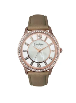 Jessica Simpson Rose Tone Genuine Mother Of Pearl Strap Watch< Watches