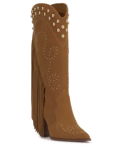 Jessica Simpson Rosera Studded Fringe Boot In < Boots & Booties