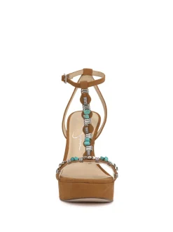Jessica Simpson Saigee Embellished Platform In < Platforms|Turquoise Collection