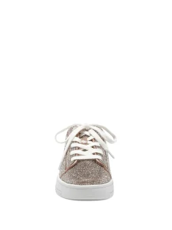 Jessica Simpson Silesta Casual Sneaker In Champagne Sparkle< Flats