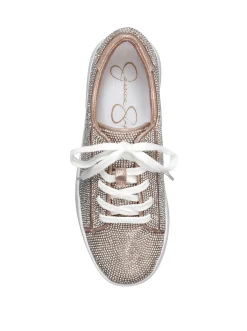 Jessica Simpson Silesta Casual Sneaker In Champagne Sparkle< Flats