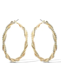 Jessica Simpson Spiral Hoop Earrings< Earrings