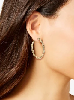 Jessica Simpson Spiral Hoop Earrings< Earrings