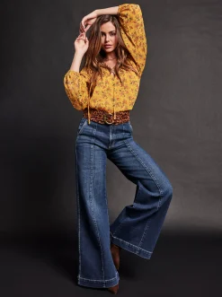 Jessica Simpson Spirit Super Wide Leg Jean In < Denim
