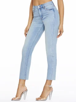 Jessica Simpson Spotlight High Rise Straight Jeans In < Denim