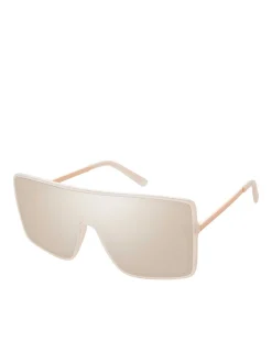 Jessica Simpson Square Shield Metal Temple Sunglasses In < Sunglasses