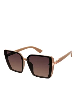 Jessica Simpson Square Side Shield Cat Eye Sunglasses In < Sunglasses