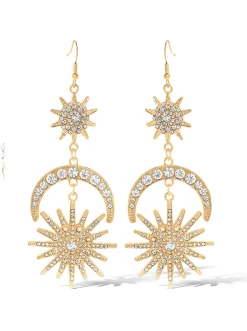 Jessica Simpson Sun Moon And Star Drop Earrings< Earrings