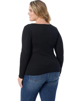 Jessica Simpson Tahani Henley Top In < Tops & Tees
