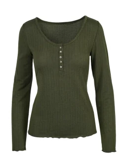 Jessica Simpson Tahani Henley Top In < Tops & Tees