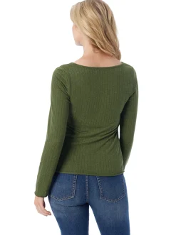 Jessica Simpson Tahani Henley Top In < Tops & Tees
