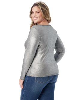 Jessica Simpson Tahani Henley Top In < Tops & Tees