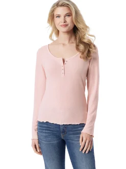 Jessica Simpson Tahani Henley Top In < Tops & Tees