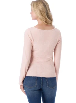Jessica Simpson Tahani Henley Top In < Tops & Tees