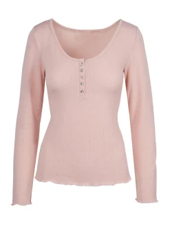Jessica Simpson Tahani Henley Top In < Tops & Tees