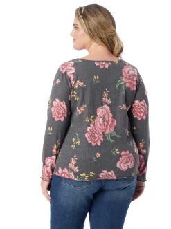 Jessica Simpson Tahani Henley Top In < Tops & Tees