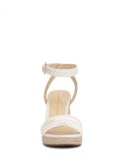 Jessica Simpson Talise Braided Wedge In White< Wedges