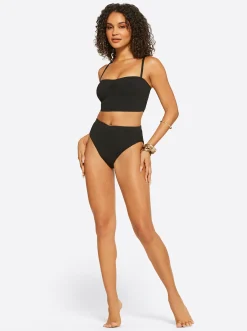 Jessica Simpson Textured Solids Open Back Tank In < Swim