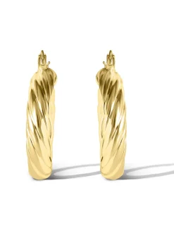 Jessica Simpson Thick Twisted Hoop Earrings In < Earrings