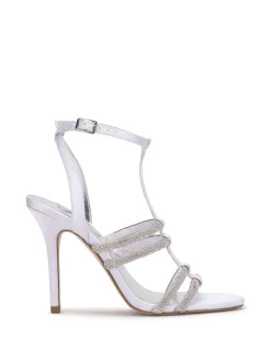 Jessica Simpson Tiannah T-Strap High Heel In White< Sandals