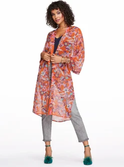 Jessica Simpson Tina Kimono In Vibrant Bouquet< Jackets, Blazers & Kimonos|Tops & Tees