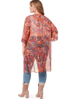 Jessica Simpson Tina Kimono In Vibrant Bouquet< Jackets, Blazers & Kimonos|Tops & Tees