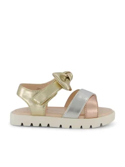 Jessica Simpson Toddler Tia Cross Sandals In Metallic Multi<Kids Kids