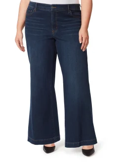 Jessica Simpson True Love Wide Leg Trouser Jeans In < Denim