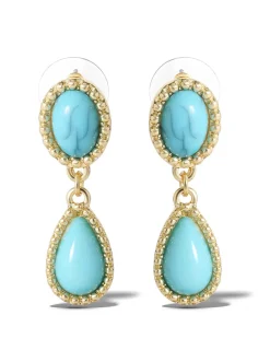 Jessica Simpson Turquoise Stone Drop Earrings< Turquoise Collection|Earrings