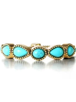Jessica Simpson Turquoise Stone Slider Bracelet In < Turquoise Collection|Bracelets