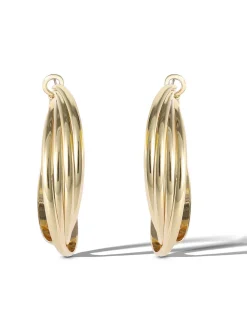 Jessica Simpson Twisted Layered Hoop Earrings In < Earrings