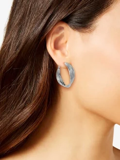 Jessica Simpson Twisted Layered Hoop Earrings In < Earrings