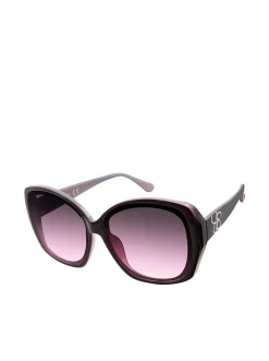 Jessica Simpson Two Tone Geometric In Black & Rosegold< Sunglasses
