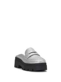 Jessica Simpson Uma Slip On Loafer In Silver< Flats|Slides & Mules