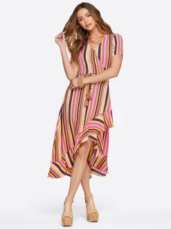 Jessica Simpson Varsha Wrap Dress In Rose Violet< Dresses
