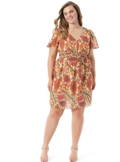 Jessica Simpson Vilma Button Front Dress In < Dresses