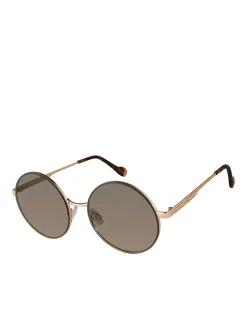 Jessica Simpson Vintage Metal Round Sunglasses In & Tortoise< Sunglasses