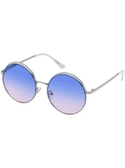 Jessica Simpson Vintage Metal Round Sunglasses In Silver & < Sunglasses