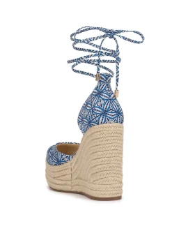 Jessica Simpson Weyla Espadrille Wedge In Blue Print< Wedges