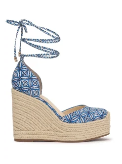 Jessica Simpson Weyla Espadrille Wedge In Blue Print< Wedges