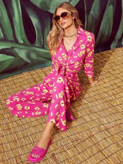 Jessica Simpson Wisteria Tie Front Top In < Sets|Tops & Tees