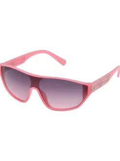 Jessica Simpson Wrap-Around Shield Sunglasses In Cream & < Sunglasses
